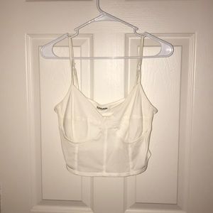 White tank crop top